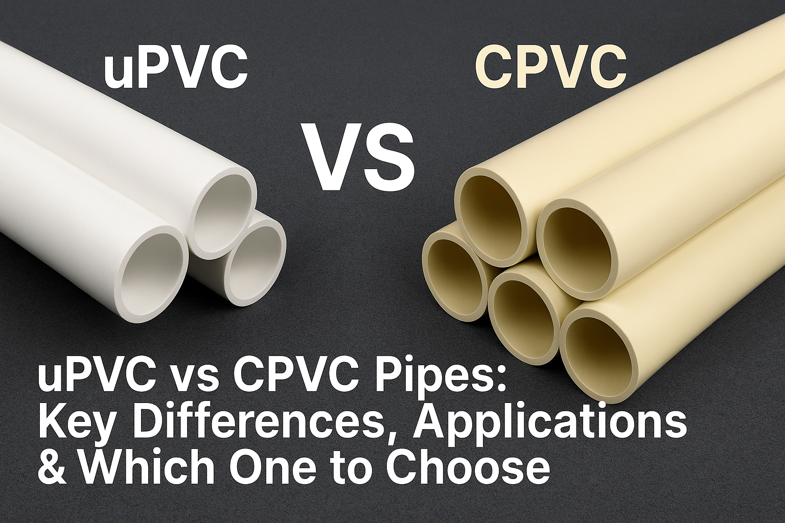 uPVC vs CPVC Pipes Key Differences, Applications & Which One to Choose