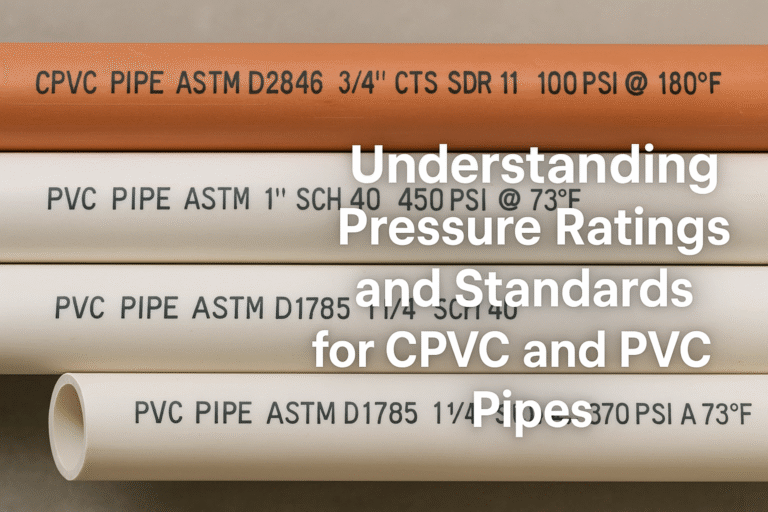 Understanding Pressure Ratings and Standards for CPVC and PVC Pipes