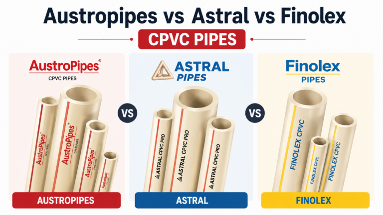 Austropipes vs Astral vs Finolex CPVC Pipes: A Comparison for Home Plumbing